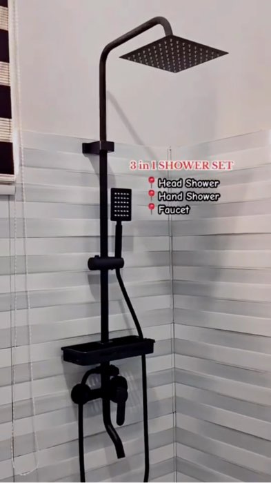 #stitch with japhletgianan5191 Stainless Steel 304 Square Shower Set Square Overheaded Rain Rainfall Shower Head #homedecor #aesthetichome #viral