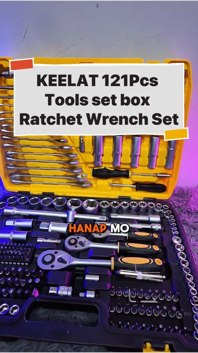 KEELAT 121Pcs Tools set box Ratchet Wrench Set (50HRC) DIY Tools Screwdrive... #toolset #toolsets #toolsetbox #toolsformotorcycle #keelat