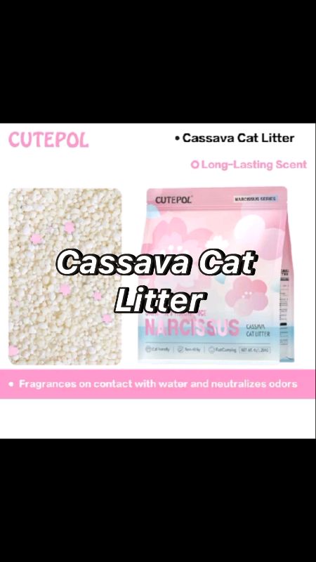 Cutepol Deodorizing and fragrant cassava cat litter 4L/1.25kg #cat #pet #furbaby #litterbox #vatlitter #deodorizer #fyp #ctto
