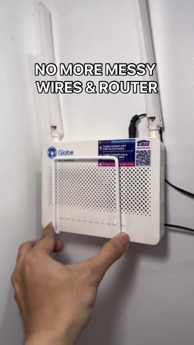 Wall-mounted wifi router holder 💯⭐️ #routerholder #wallmountedrouterholder #shopeefinds