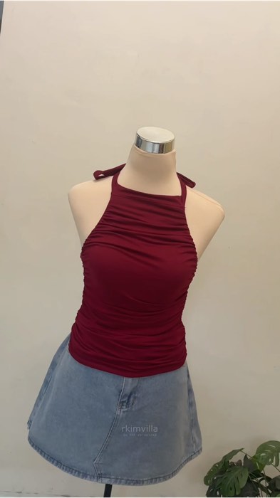 VXN Celestine Halter Self Tie Backless Top #vxncelestine #vxntop #vxn #vxnclothing