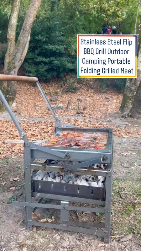 Stainless Steel Flip BBQ Grill #ihawan #FoldingGrilledMeat #StainlessSteel #FlipBBQgrill #lowereyelash #bbqgrill #bbq  #HugotSaShopee