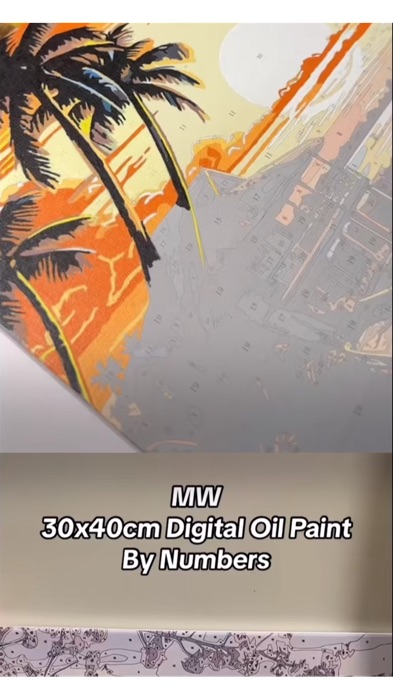￼30X40cm with frame Digital Oil Paint By Numbers Canvas Frame Number Painting Home Decor Wall Painting #FreeCoinsInShopeeVideo #MasMuraSaShopee #fyp