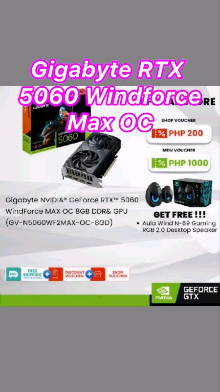 Gigabyte RTX 5060 Windforce Max OC #gigabyte #rtx5060 #WindforceMAX #oc #gpu #videocard #graphicscard #nvidia