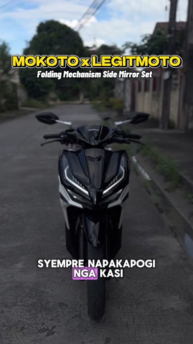MOKOTO x LEGITMOTO COLLABORATION CNC FOLDABLE MOTORCYCLE SIDE MIRROR SET UNIVERSAL #motorcycle #scooter #sidemirror #cnc #alloy #legitmoto #mokoto #fy