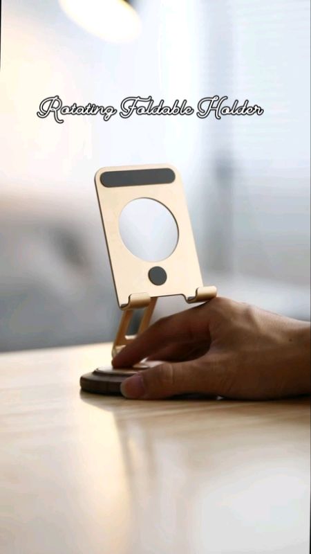 Works just like a tripod too. Super handy! 🤎 #phonestand #tabletstand #rotating #foldable #foryou #fyp #handy #aesthetic #minimalist #tripod