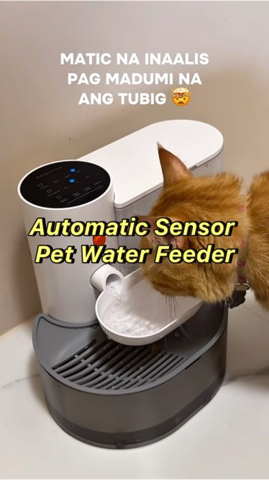 Cat Dump Waterer Streaming Water Unplugged Automatic Sensor Drinker Dog Water Feeder #MasMuraSaShopee #petwaterfeeder