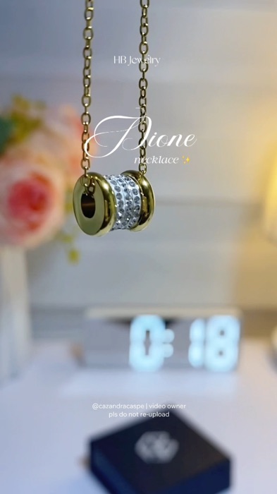 ￼HB Jewelry DIONE Geometric Pendant Chain Necklace Women's Fashion Accessories #necklace #hbjewelry #womensnecklace #MasMuraSaShopee #fyp #jewelry