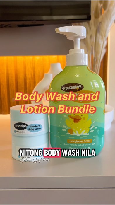 Ang mura ng bodywash tapos nakabundle pa sa lotion #bodywash #babywash #bathtime #hegerbaby #bathsoap #bundle