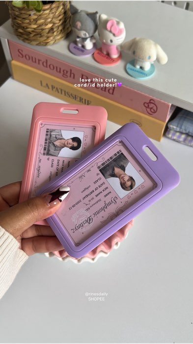 look at this cute & affordable pastel id/card holder!!💗💜#idcardholder #idcard #cardholder #student #schoolsupplies