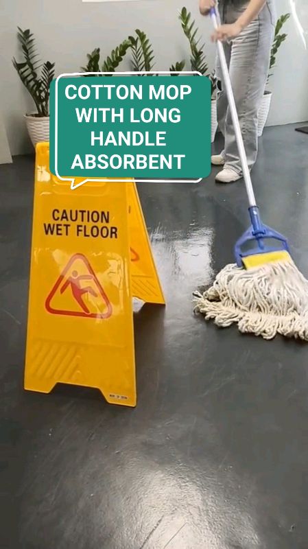 CLEANING FLOOR MOP COTTON MOP WITH LONG HANDLE ABSORBENT DORABLE MOP#FreeCoinsInShopeeVideo #MasMuraSaShopee #HugotSaShopee