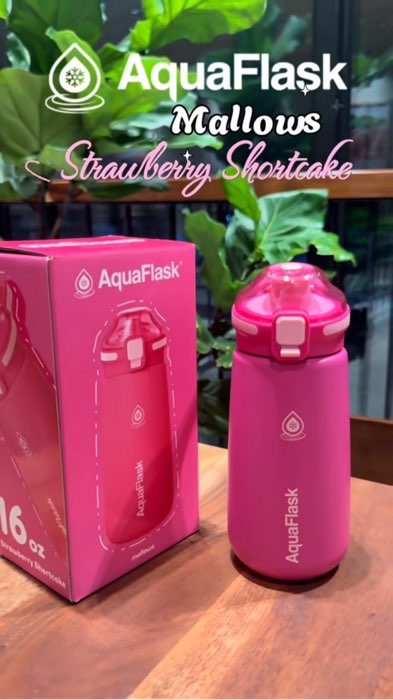 Aquaflask Strawberry Shortcake! Perfect for kids, available in spout lid and straw type. #FreeCoinsSaShopeeVideo #MasMuraSaShopee #trending #foryou