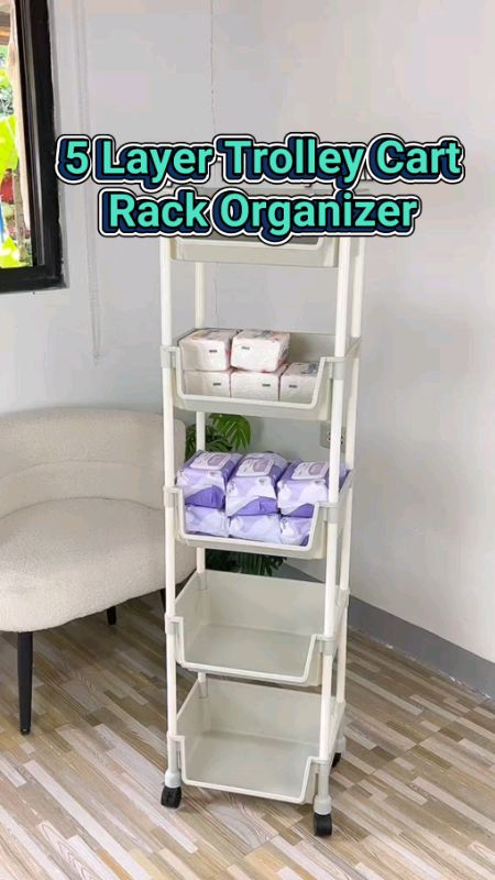 Moving book Shelf Trolley Cart Organizer 2/3/4/5 Layer Bookshelf With Wheels Pantry Storage Rack #trolleycart #Bookshelforganizer #wheelspantry