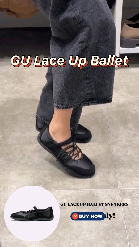 GU Lace Up Ballet Sneakers 💜 #gu #gushoes #gulaceupballet #ballet #balletshoes #laceupballet #balletsneakers #womenshoes #ladiesshoes #coquette