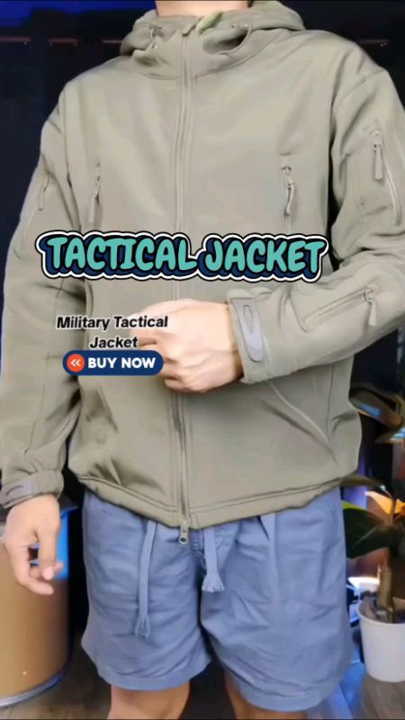 Outdoor, Waterproof  Tactical Hoodie Jacket #tacticaljacket #hoodiejacket #militaryjacket #fyp