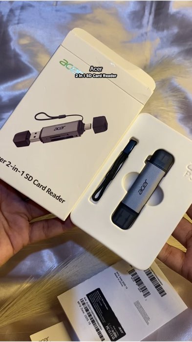 para sa mabilisang file transfer, ito ang solusyon 💯👌🏻 — acer SD card reader USB #cardreader #filetransfer #otg #usb #typec