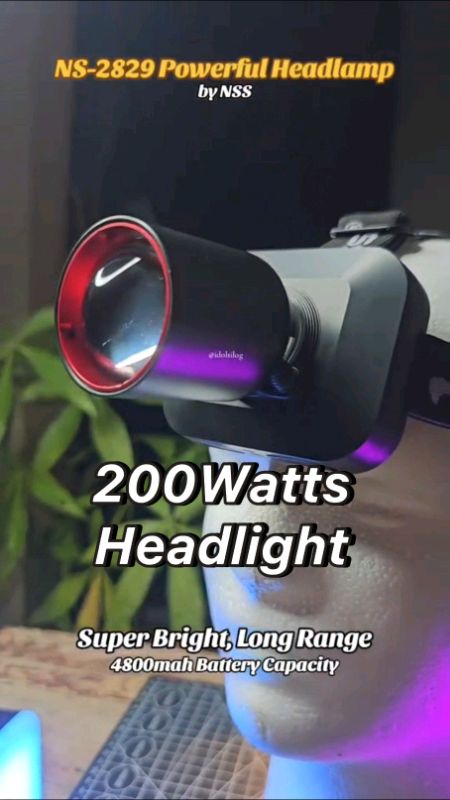 Zoomable Headlight Telescopic Flashlight #flashlight #portable