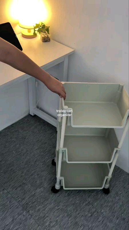 trolley Cart organizer storage 3/4/5 layers.#cabinetorganizer #trolleycart #organizer #storage #MasMuraSaShopee #straightforwardonshopee