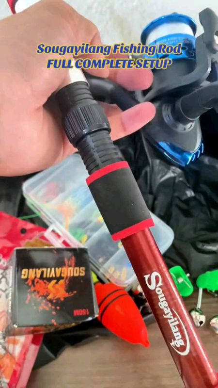 Wala pang 300 itong fishing rod full set na to pero ganito na karami ang makukuha mo #fishingset #fishingfullset #fishingrodset