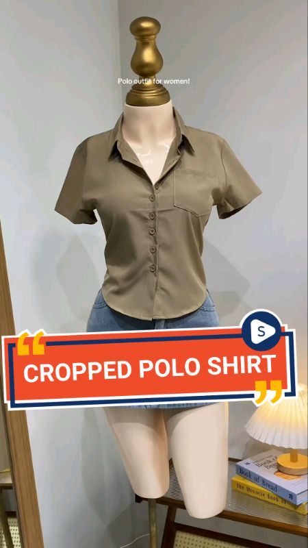 Cropped Polo#croppedpolo #polocroptop #corsetpolo #poloblouse #poloshirtforwomen #poloshirtwomen #womentop #blouse #fy #HugotSaShopee #MasMuraSaShopee