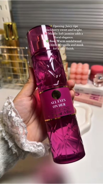 Bath and body works All eyes on her #bbw #AllEyesOnHer #bathandbodyworks #fragrancemist #vs #bbweverydayluxuries #everydayluxuries #perfumemist