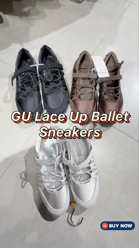 GU Lace Up Ballet Sneakers 💜 #gu #gushoes #gulaceupballet #ballet #balletshoes #laceupballet #balletsneakers #womenshoes #ladiesshoes #coquette