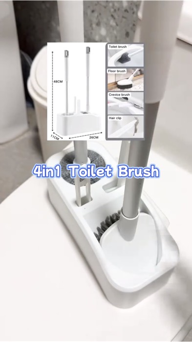 #toiletbrush #4in1toiletbrush #toiletcleaner #bathroomessentials #bathroomcleaner #homefinds #cleaningtools #4in1set #MasMuraSaShopee #HugotSaShopee
