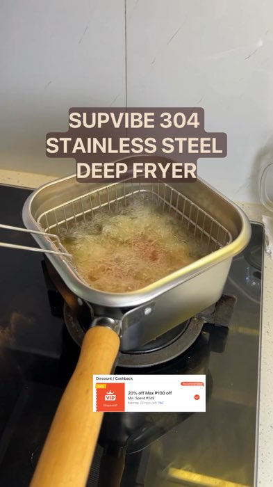 PWEDENG MAG DEEP FRY, STEAM AT GAWING #FOOD STORAGE. #304 #STAINLESS #STEEL #DEEP #FRYER 7PCS SET✨ #deepfryer #stainlessdeepfryer #fryer #supvibe #fyp