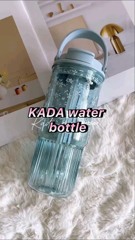 Kada water bottle #waterbottle #transparentwaterbottle #tumbler #forstudents #drinkingbottle #plastictumbler #fyp