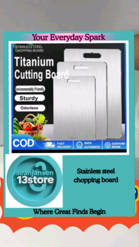#Stainless steel chopping board titanium#FreeCoinsInShopeeVideo #MasMuraSaShopee