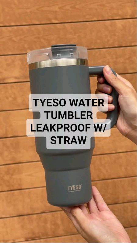 #Stainless Handy #Watertumbler w/ straw For hot & cold drinks. #Leakproof and scratchproof for everyday use #Original #TYESO #tumbler #hotandcold #fyp