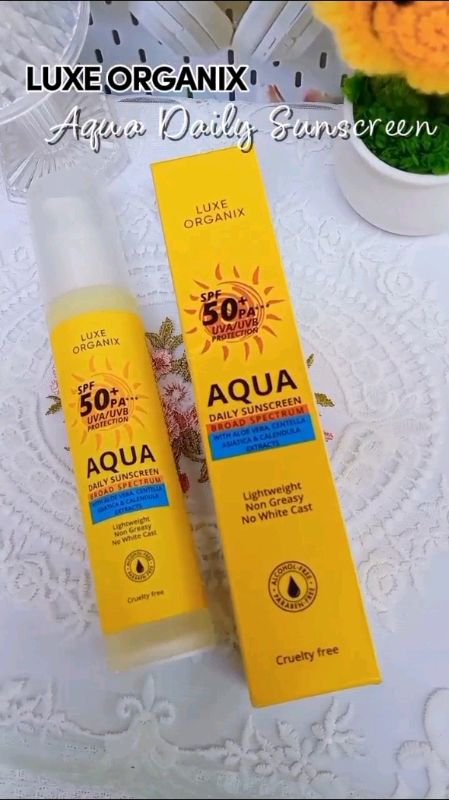 Your daily sunscreen 🌞 #luxeorganix #aquadailysunscreen #skincare #luxeorganixsunscreen #MasMuraSaShopee #FreeCoinsInShopeeVideo
