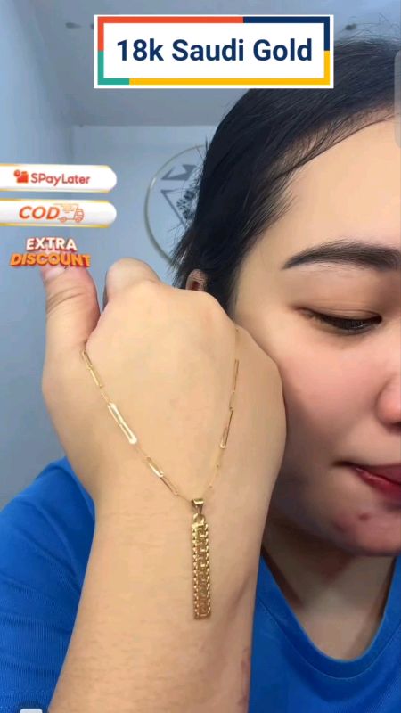 #paperclip # #gold #18k #18ksaudigold #saudigold #pawnable #c  #masmurasashopee #shopeePhpaydaysale #hugotsashopee #shopeefinds
