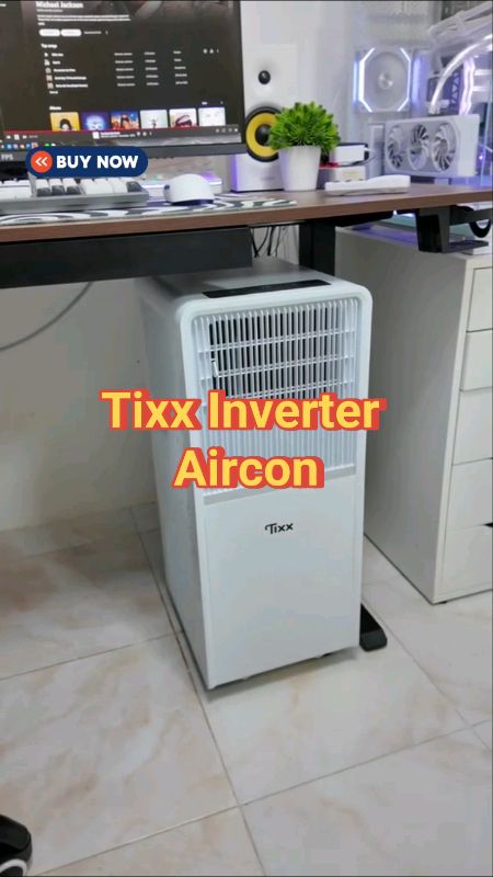 Tixx Portable Aircon Inverter with Remote Control #viral #heavyduty #tixx #aircon #fyp #trending #MasMuraSaShopee #highquality