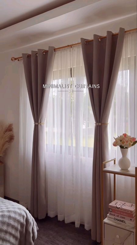 Minimalist Curtains! #FreeCoinslnShopeeVideo #masmurasashopee #viral #trending #budolfinds #shopeefinds #plaincurtains #blackoutcurtains #Curtains