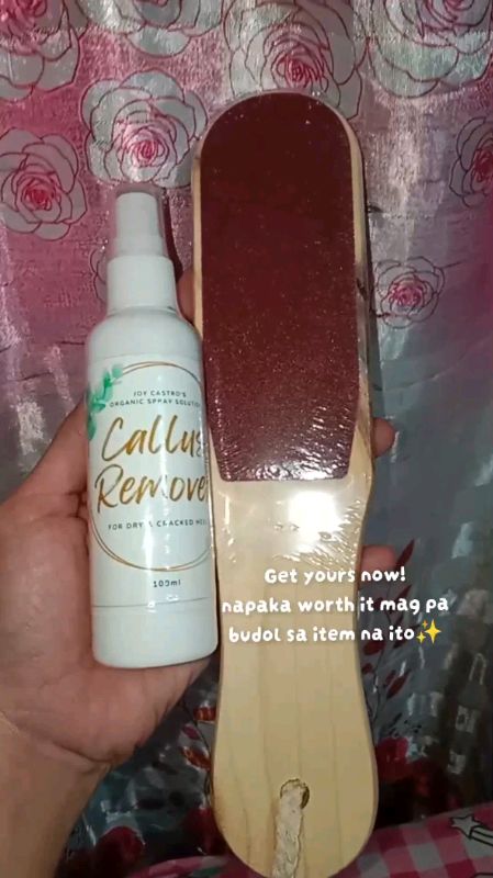 Callus Remover Organic Spray with foot file!super effective and mapapa less gaastos ka talaga✨ #CallusRemover #footfile #foot #jccallusremover