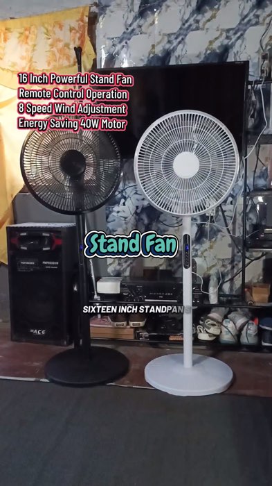 ￼16In Stand Fan Electric Fan With Remote Advanced Electric Fan Stand Fan Energy Saving Fan #FreeCoinsInShopeeVideo #MasMuraSaShopee