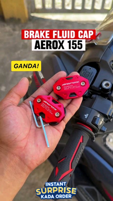 CNC BRAKE FLUID CAP COVER AEROX 155 #brakefluidcapcover #cnc #aerox155 #fluidcapcover #brakefluidcap #cncfluidtankuniversal #aeroxv3 #fyp