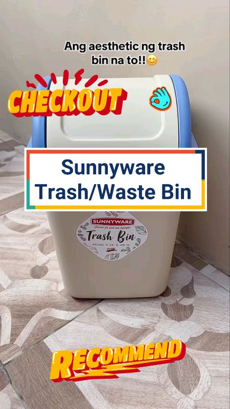 Sunnyware Trash/Waste Bin #trashbin #trashcan #shopeefinds #fyp #buynow #viral #trending #FreeCoinsInShopeeVideo #ShopeePHPaydaySale #MasMuraSaShopee
