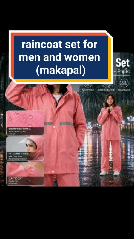 #raincoatset Waterproof Motorcycle Raincoat for Men Women Makapal Heavy Duty Big Size Pink Blue Lightweight