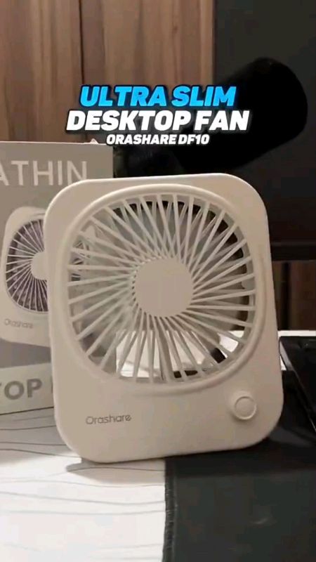 Orashare DF10 Rechargeable Desk Fan 2000mAh 15H Quiet #FreeCoinsinShopeeVideo #MasmurasaShopee #ShoppeFinds #fyp #ShopeePH #fan #deskfan