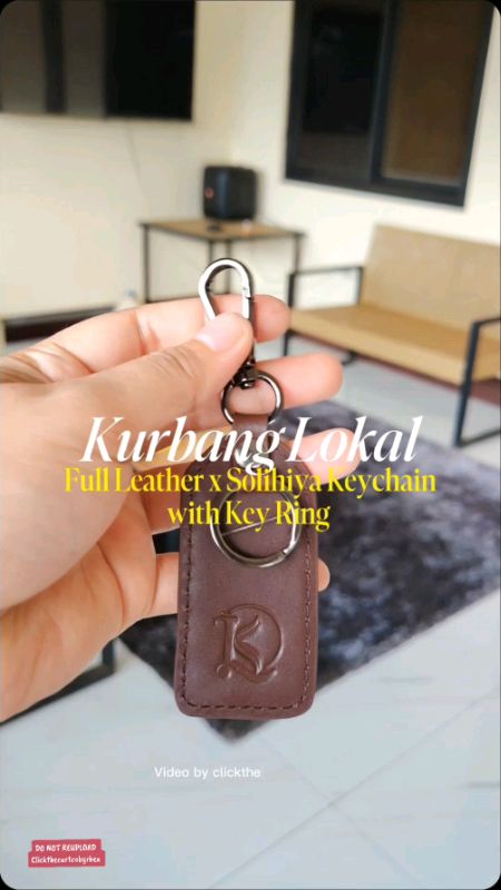 Kurbang Lokal Full Leather x Solihiya Keychain with Key Ring#leatherkeychain #KurbangLokal #solihiya #fullleather #MasMuraSaShopee #followers 😍🗝️™️
