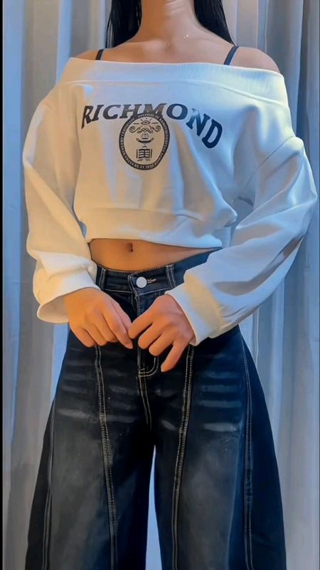 Pullover Elegant Sweatshirt for Girl Casual Loose Winter Jacket Crop Tops Solid Color #freecoinsinshopeevideo #MasMuraSaShopee