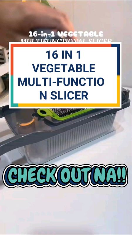 16in1 Vegetable Multi-Function Slicer #FreeCoinsInShopeeVideo #MasMuraSaShopee #slicer #16in1 #easytouse #trending #convenient #kitchen #sale #viral