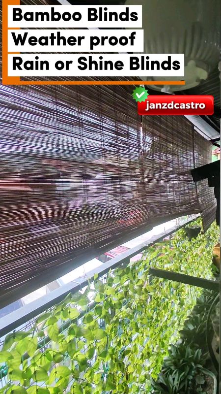 Bamboo Blinds Outdoor Sunshade Roller Blinds for Window Balcony Patio Waterproof Native Curtain #fyp #MasMuraSaShopee #shopee #new #viral