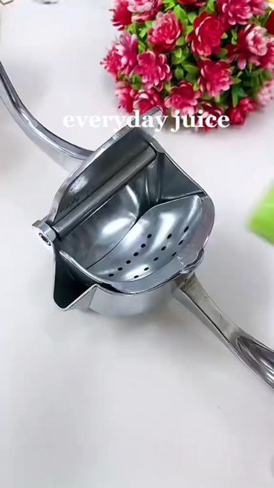 Fruit Press Stainless Silver Metal Manual Juicer Fruit Squeezer Juice Squeezer Healthy Fruit Juice #squeezer #juicer #manual #fruitpress #shopee