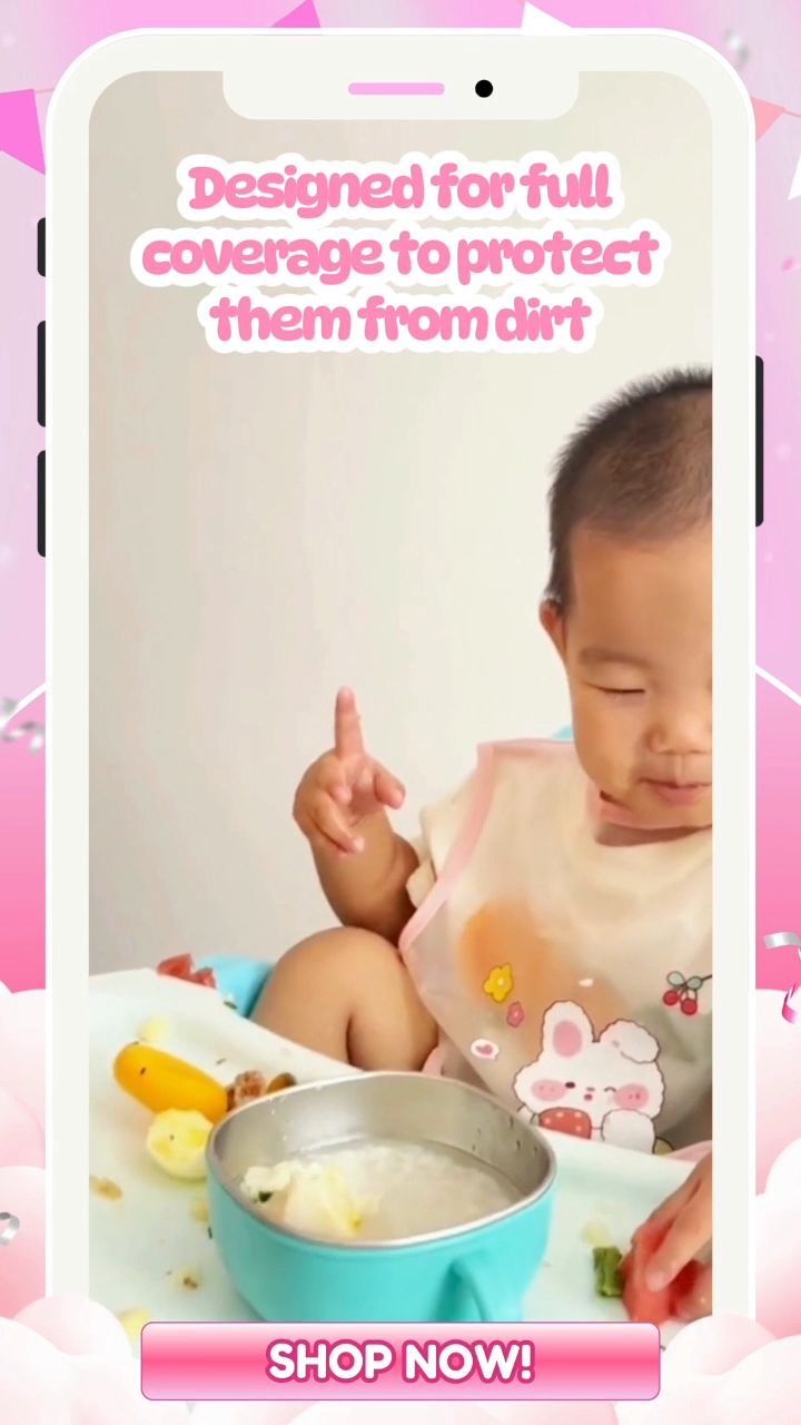 Perfect for stress-free mealtime and happy tummies every day! 🍽️💖  #BabyFeedingBib #FullCoverBib #smartsprout #LakingBabyPro #babypro