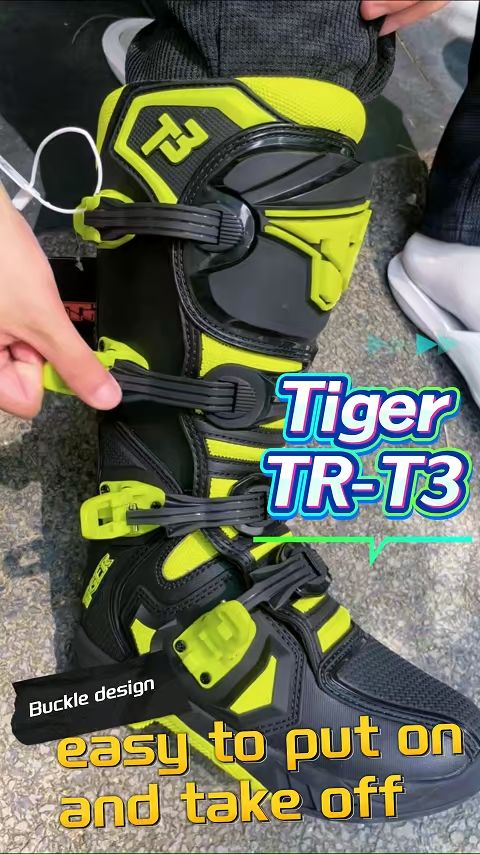 Off-Road Motorcycle Boots for Men - TIGER T2/T3 CE Certified Motocross Enduro Adventure Rally Riding