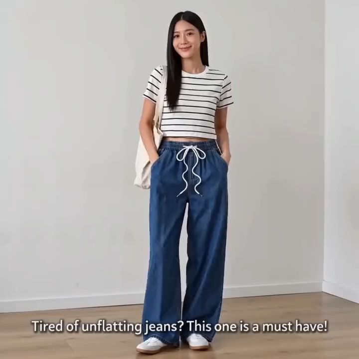 #baggyjeans #womenjeans #elasticwaistjeans #widelegpants #koreanjeans #plussizejeans #maongpants #shopeefinds