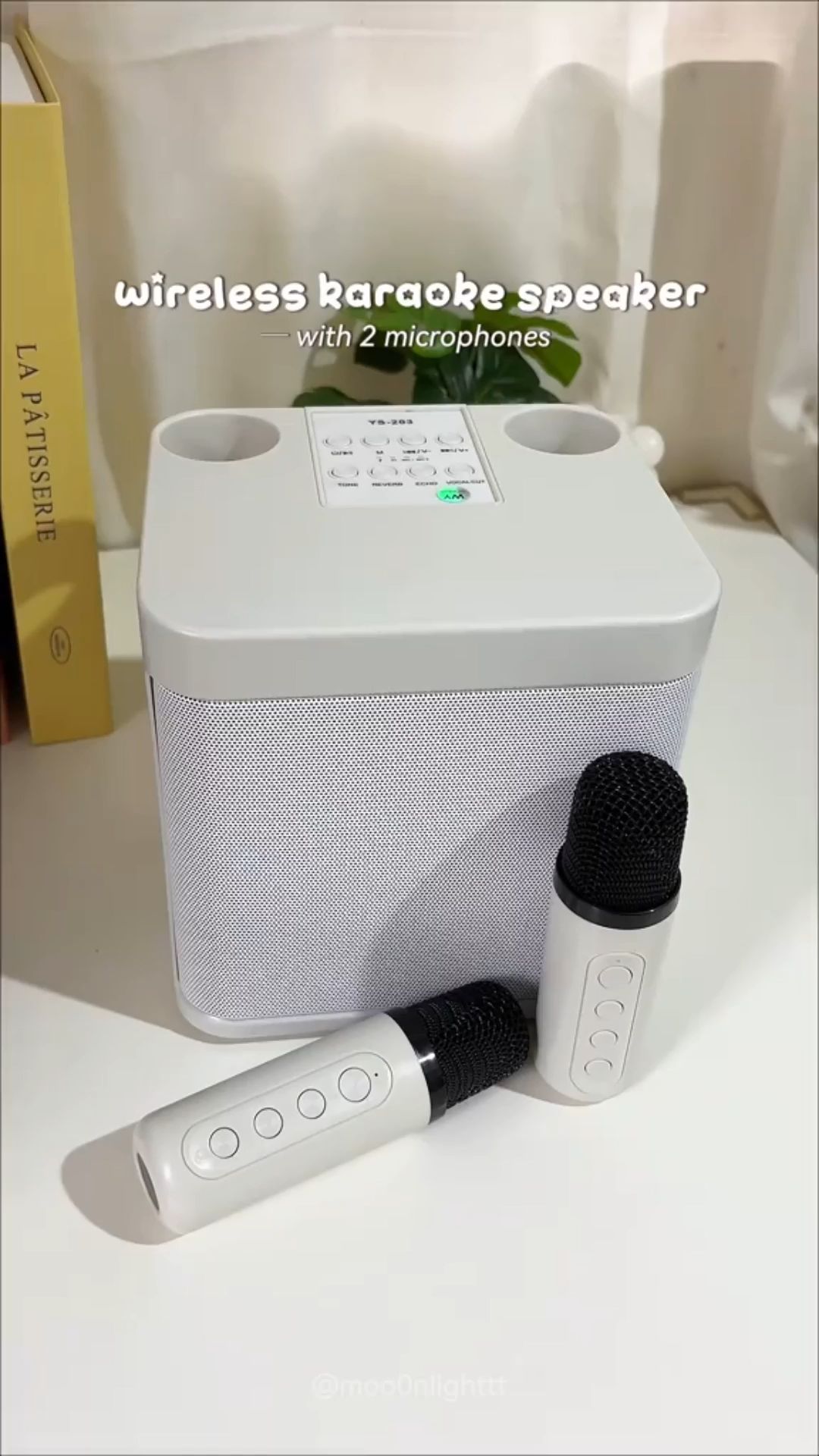 YS-203 Professional Karaoke 3D Stereo Speaker mic device with Dual Wireless Microphone speaker porta #phone#phoneholder#Bluetooth#speaker #Portable